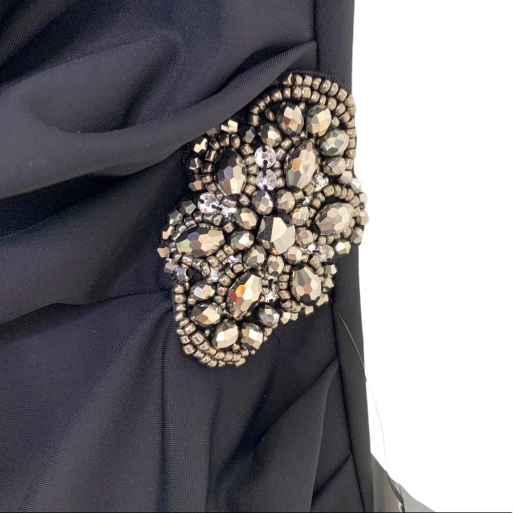 ALEX EVENINGS Jersey Knit Rhinestone Detail Dress - Picture 4 of 12